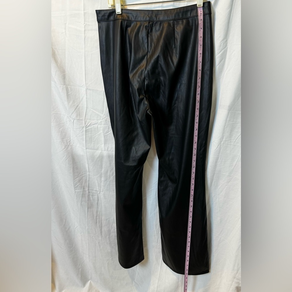 Wild Fable Black Faux Leather Straight Leg Pant Size 10 - Picture 6 of 8